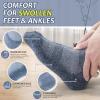 Revosoxs Diabetic Socks for Men Women,5 Pairs No Binding Low Cut Wide Seamless Socks for Women Men Size 7-9 9-11(Black-Large) view 3