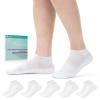 Revosoxs Diabetic Socks for Men Women,5 Pairs No Binding Low Cut Wide Seamless Socks for Women Men Size 7-9 9-11(White-Small) view 1