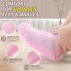 Revosoxs Diabetic Socks for Men Women,5 Pairs No Binding Low Cut Wide Seamless Socks for Women Men Size 7-9 9-11(White-Small) view 3
