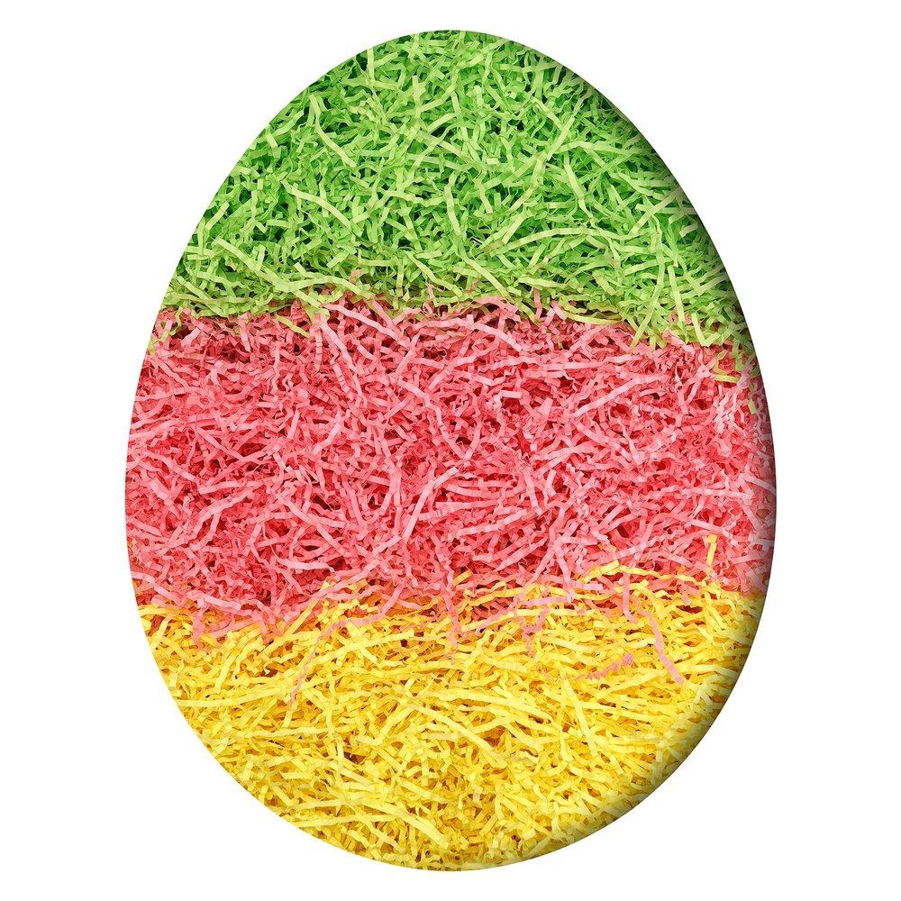 Bobobag - 1LB Easter Crinkle Cut Paper Shred Filler Recyclable Gift Wrap confetti Raffia Grass Shred Paper for Easter Baskets Filler Creative Eggs Decor (Yellow/Green/Pink)