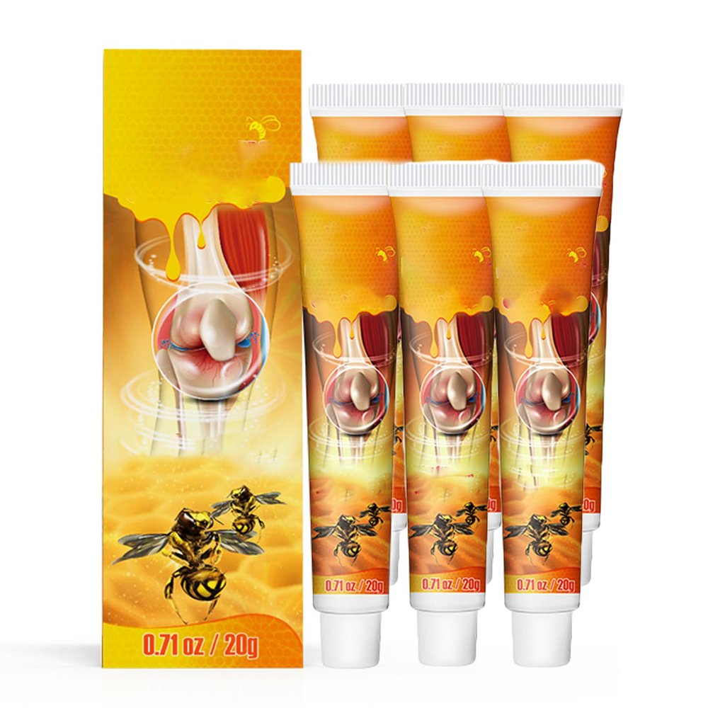 6 Pack Beevenom New Zealand Bee Venom Gel, Bee Venom Cream New Zealand Gel Joint Cream of Neck, Knee, Shoulder, Waist, Leg TW23 FEDRUGAO-1207-1