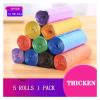 1/5 Rolls Household Disposable Trash Pouch Kitchen Storage Garbage Bags Cleaning Waste Bag Plastic Bag (Color : 5 roll1) view 4