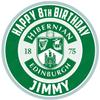 Cakecery Hibernian FC Edible Cake Topper Sheet Image Print Round view 1