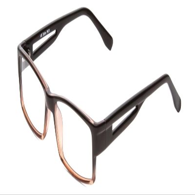 Calabria Soho 1001 Rectangular Reading Glasses +2.25 Shiny Black/Grey Crystal Women