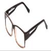 Calabria Soho 1001 Rectangular Reading Glasses +2.25 Shiny Black/Grey Crystal Women view 1