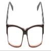 Calabria Soho 1001 Rectangular Reading Glasses +2.25 Shiny Black/Grey Crystal Women view 2