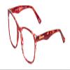 Calabria PRIVE Shawn Panthos Blue Light Blocking Reading Glasses +3.00 Crystal Cherry Red Tortoise Havana Women view 1