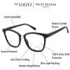 Calabria PRIVE Lolita Cat-Eye Blue Light Blocking Reading Glasses +0.50 Gloss Caviar Black/Rose Gold Women view 4