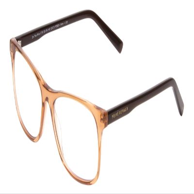 Calabria PRIVE On Wire Cat-Eye Blue Light Blocking Reading Glasses +1.25 Crystal Cantaloupe Orange Blue Men Women