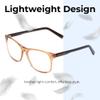 Calabria PRIVE On Wire Cat-Eye Blue Light Blocking Reading Glasses +1.25 Crystal Cantaloupe Orange Blue Men Women view 2