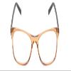 Calabria PRIVE On Wire Cat-Eye Blue Light Blocking Reading Glasses +1.25 Crystal Cantaloupe Orange Blue Men Women view 3