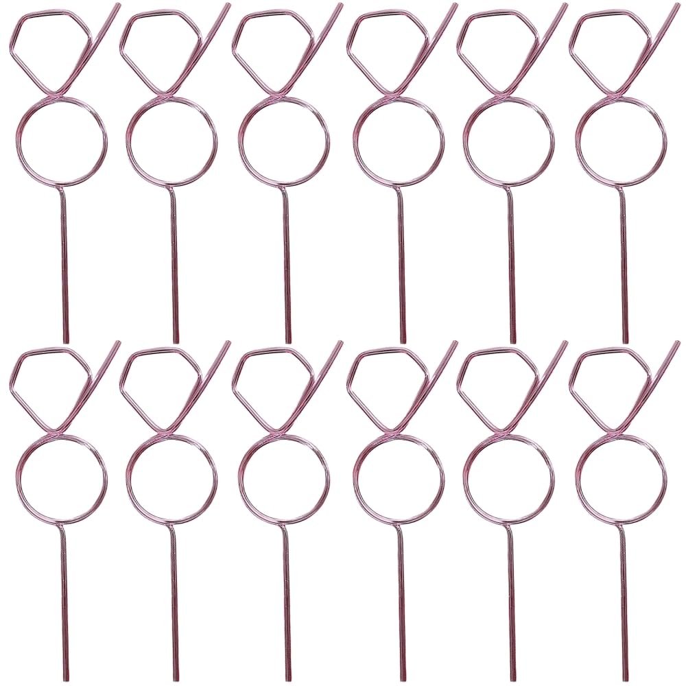 Pink Diamond Ring BPA-Free Plastic Silly Straws - 12 Pc