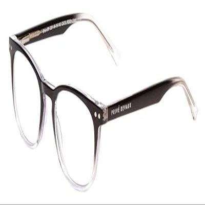 Calabria PRIVE Show Off Single Round Reading Glasses +0.75 Black Ombre Clear Crystal Women