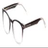 Calabria PRIVE Show Off Single Round Reading Glasses +0.75 Black Ombre Clear Crystal Women view 1
