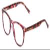 Calabria PRIVE Show Off Single Round Reading Glasses +7.00 Rose Red Tortoise Havana Crystal Women view 1