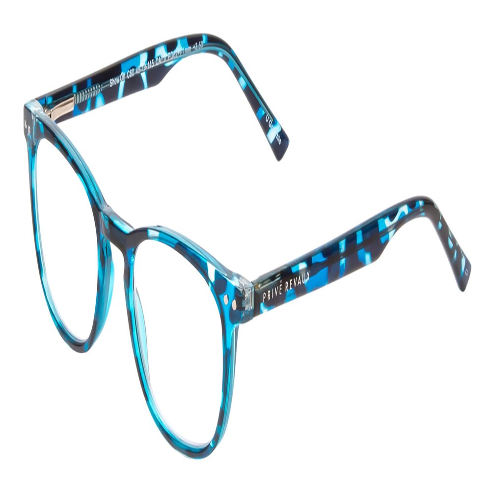 Calabria PRIVE Show Off Single Round Reading Glasses +7.00 Blue Tortoise Havana Women