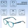 Calabria PRIVE Show Off Single Round Reading Glasses +7.00 Blue Tortoise Havana Women view 2