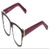Calabria Soho 1010 Rectangular Reading Glasses +2.00 Gloss Black Crystal Clear Layered/Plum Purple Women view 1