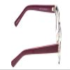 Calabria Soho 1010 Rectangular Reading Glasses +2.00 Gloss Black Crystal Clear Layered/Plum Purple Women view 3