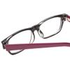 Calabria Soho 1010 Rectangular Reading Glasses +2.00 Gloss Black Crystal Clear Layered/Plum Purple Women view 4