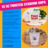 12 Pcs One Color Print 12oz Custom Frosted Cups Reusable Party Cups Cool Drinkware for Events, Party, Brand Promotion- BPA Free (Frosted) view 2