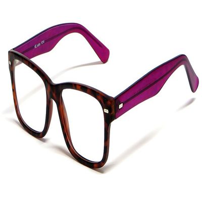 Calabria Soho 1014 Square Reading Glasses +6.00 Tortoise Havana Purple Men Women 140mm