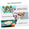 Travel Pill Case Weekly Pill Box Wet Sealable Container for Medication view 2