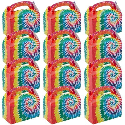 Fun Express Tie Dye Favor Boxes - 12 Pc