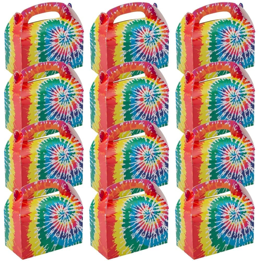 Fun Express Tie Dye Favor Boxes - 12 Pc