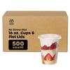 Comfy Package [Case of 500 16 oz. Clear Plastic Cups With (No Hole) Flat Lids - Ideal for Cold Beverages, Smoothies, and To-Go Drinks view 1