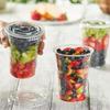 Comfy Package [Case of 500 16 oz. Clear Plastic Cups With (No Hole) Flat Lids - Ideal for Cold Beverages, Smoothies, and To-Go Drinks view 3