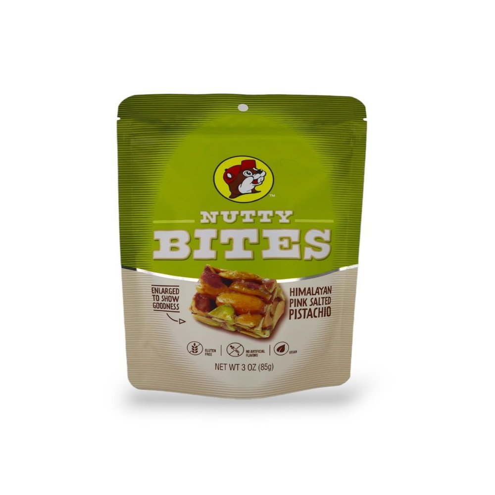 Buc-ees Nutty Bites Sweet & Crunchy Nut Clusters | Gourmet Candied Nuts & Seeds Mix | Gluten-Free Snack for On-the-Go & Office Snacking (Himalayan Pink Salted Pistachio, 3 Ounce)