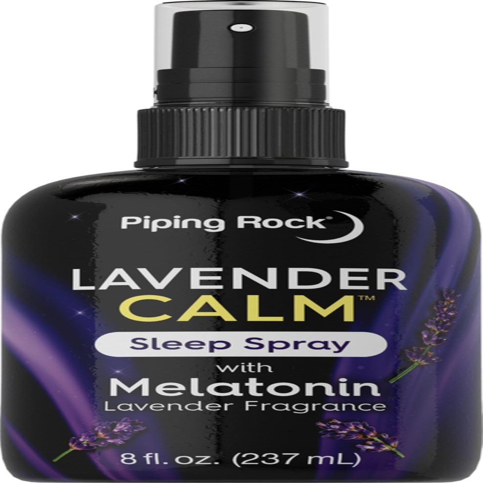 Piping Rock Melatonin Sleep Spray for Adults | 8 fl oz | with Melatonin & Lavender for Pillow, Room & Body | Nighttime Calm Mist
