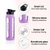 Asbirg Fitness | 24 oz Glass Protein Shaker Bottle  BPA-Free, Leakproof Lid, Stainless Steel Mixing Ball & Silicone Sleeve  Gym Shaker for Smoothies, Shakes & Pre-Workout  Pastel Purple view 2