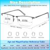 WEIMELTOY 3 Pack Blue Light Blocking Reading Glasses for Men, Stylish Half Frame Metal Computer Readers, Lightweight Spring Hinge Eyeglasses Anti Eyestrain/Glare/UV (Black, 1.5) view 2