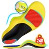 240+lbs Plantar Fasciitis Relief Insoles Men Women, 100% Memory Foam Comfort Shoe Insoles for Pain Relief, Heavy Duty High Arch Support Inserts for Flat Feet, Work Boot Orthotic Insoles Absorb Shock view 1