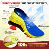 240+lbs Plantar Fasciitis Relief Insoles Men Women, 100% Memory Foam Comfort Shoe Insoles for Pain Relief, Heavy Duty High Arch Support Inserts for Flat Feet, Work Boot Orthotic Insoles Absorb Shock view 3