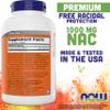 Now NAC, 1000 mg, 250 Tablets, Vegetarian and Vegan, Non-GMO view 2