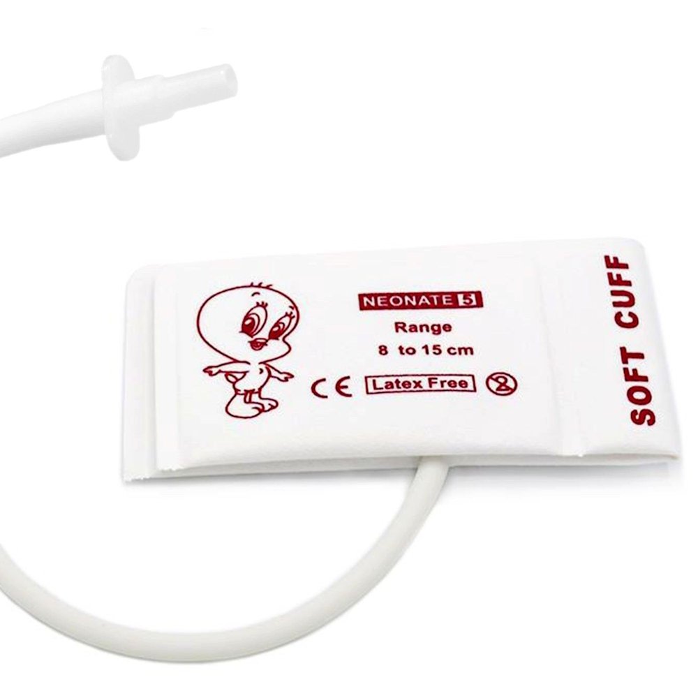 5PCS Disposable Veterinary Blood Pressure Cuff with BP 05 Connector for Animal, 8-15 cm Single Tube Replacement NIBP Neonate Cuff, #5 Size