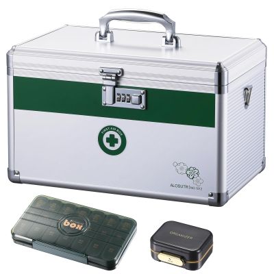 ALOSUTR Medication Lock Box with Combination Lock, 12 x7.6 x7.8 inches - Medium, Medical Box Organizer