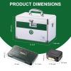 ALOSUTR Medication Lock Box with Combination Lock, 12 x7.6 x7.8 inches - Medium, Medical Box Organizer view 2