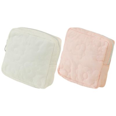 2pcs Sanitary Napkin Storage Bag Period Pouch Mini Coin Pouch Menstrual Pad Container Napkin Pouch Travel Makeup Bag Sanitary Pouch Polyester Aunt Towel Bag Outdoor