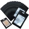 120 PCS Resealable Polyester Film Bags Smell Proof Mylar Bags for Food Storage Odor Proof Bags with Clear Window, Sealable Foil Packaging Zipper Pouches for Food Storage(Black, 2.4 X 4 Inch) view 1