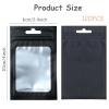 120 PCS Resealable Polyester Film Bags Smell Proof Mylar Bags for Food Storage Odor Proof Bags with Clear Window, Sealable Foil Packaging Zipper Pouches for Food Storage(Black, 2.4 X 4 Inch) view 2