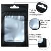 120 PCS Resealable Polyester Film Bags Smell Proof Mylar Bags for Food Storage Odor Proof Bags with Clear Window, Sealable Foil Packaging Zipper Pouches for Food Storage(Black, 2.4 X 4 Inch) view 3