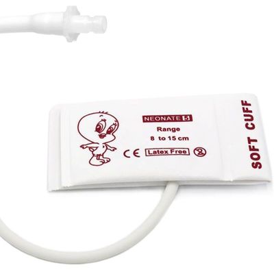 5PCS Disposable Veterinary Blood Pressure Cuff with BP 12 Connector for Animal, 8-15 cm Single Tube Replacement NIBP Neonate Cuff, #5 Size