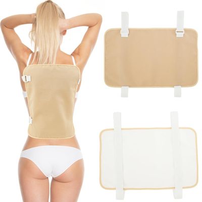 2Pcs Back Essential Oil Pack Set Washable Reusable Essential Oil Wrap Leakproof Oil Pack Wrap Adjustable Oil Pack Soft Bamboo Flannel Back Oil Pack for Back Relaxation \