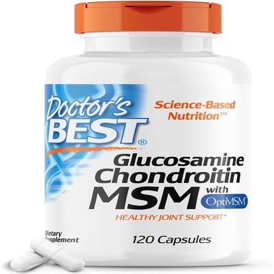 Doctor's BEST Glucosamine Chondroitin Msm with OptiMSM Capsules ;120 Count.,
