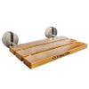 20 Inchs Teak Folding Shower Seat Wall Mounted, Fold Down Shower Seat for Inside Shower, Home Care Folding Shower Seat, Wall Mounted Shower Bench with 400 Lb. (Wood) view 1