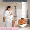 18" Folding Shower Seat Wall Mounted,Home Care Fold Down Wood Bench for Inside Shower view 2